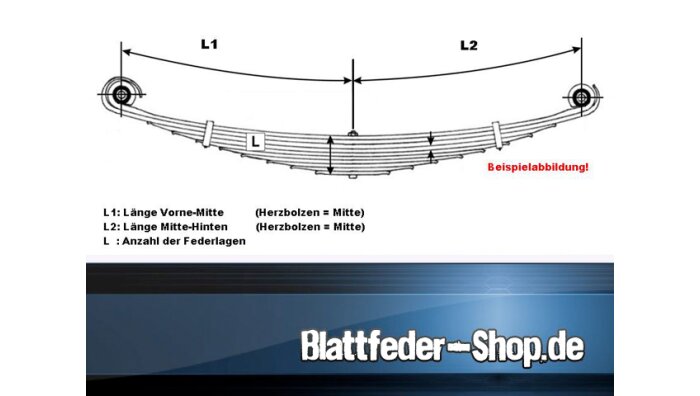 Blattfeder VW Crafter (ab 2006) 1 Blatt (VA)...
